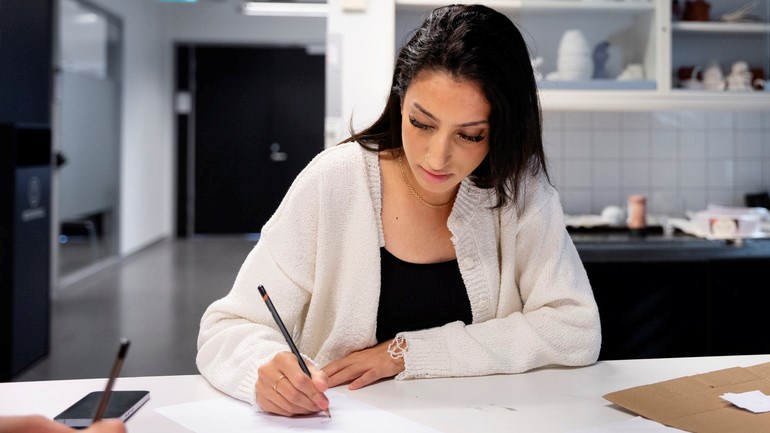 Studenter som läser till bildlärare.