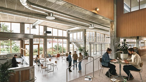 AI-stödd visionsbild från C.F. Möller arkitekter.