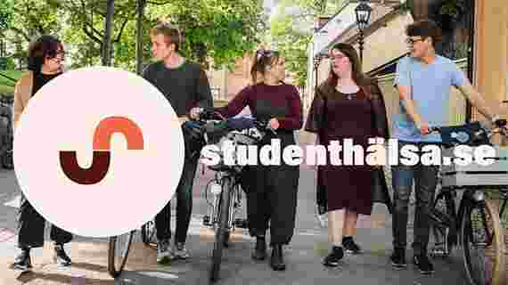 Students with bicycles