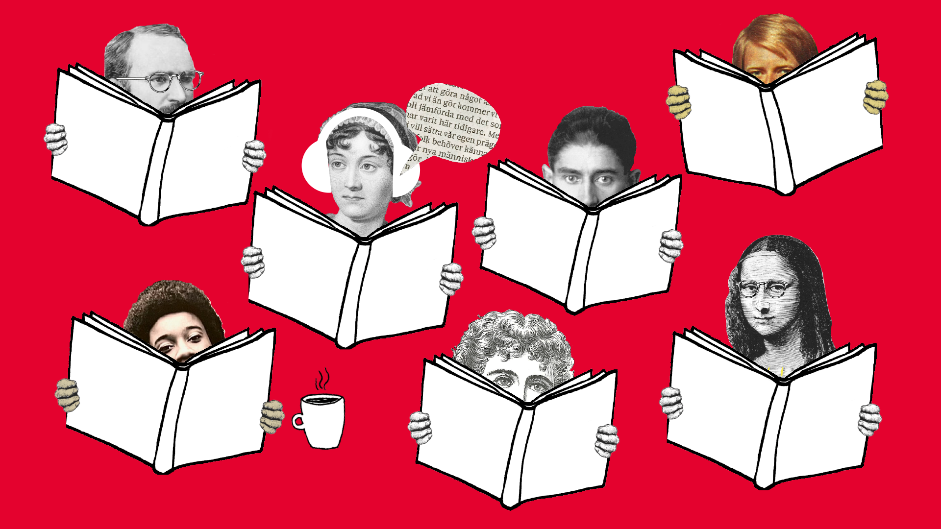 Reading party illustration