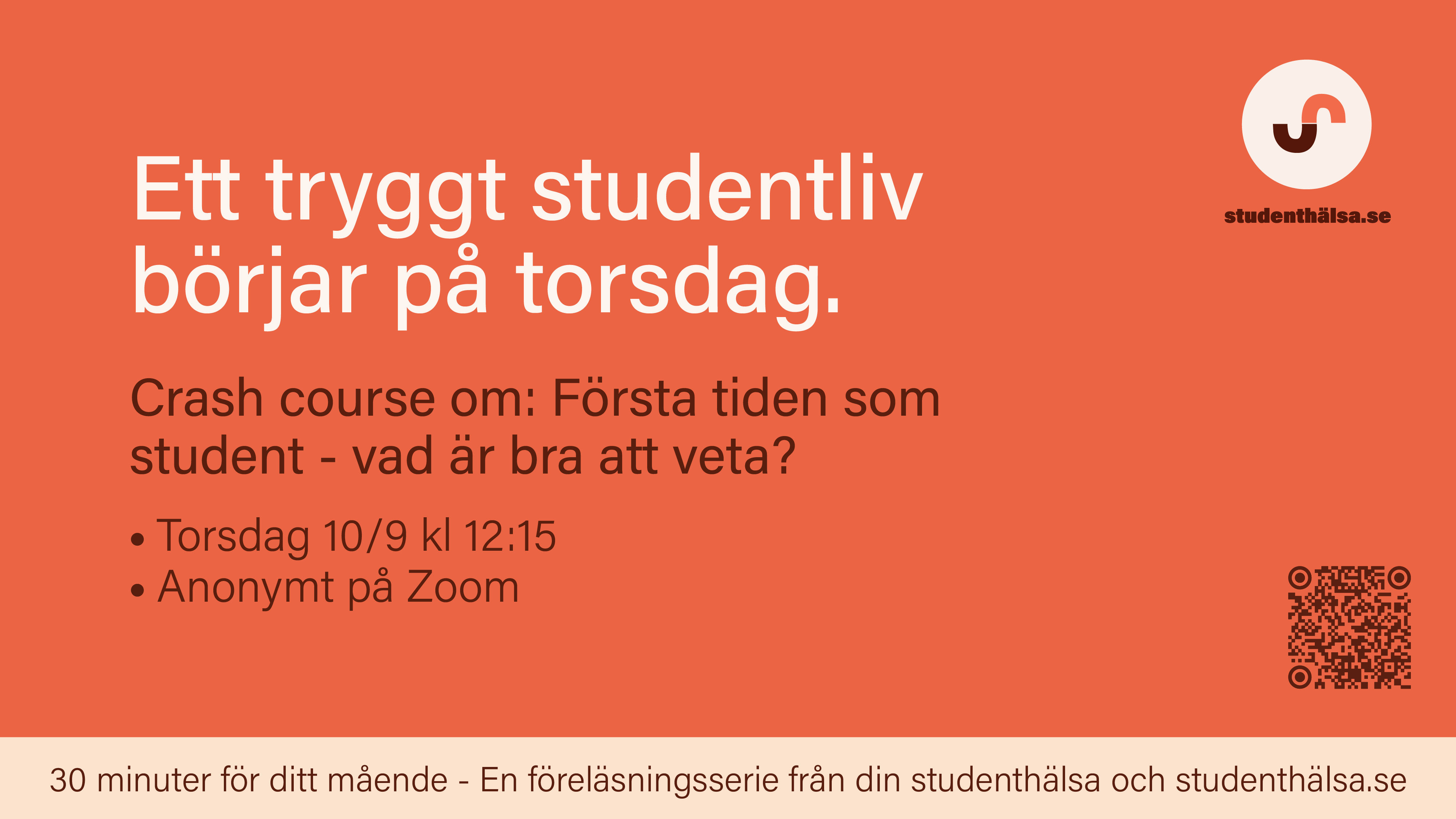 Illustration för föreläsningsserien "30 minuter för ditt mående".