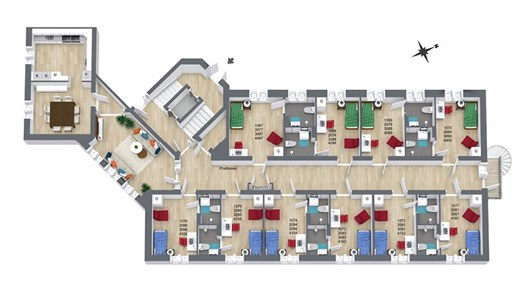 Celsiusgården, floor 1-4