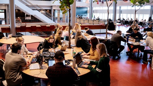 Students in a university setting.