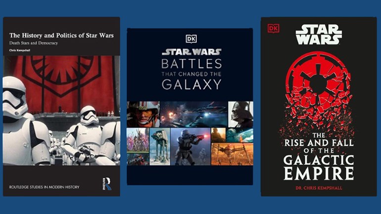 Omslagen till tre Star Wars-böcker.