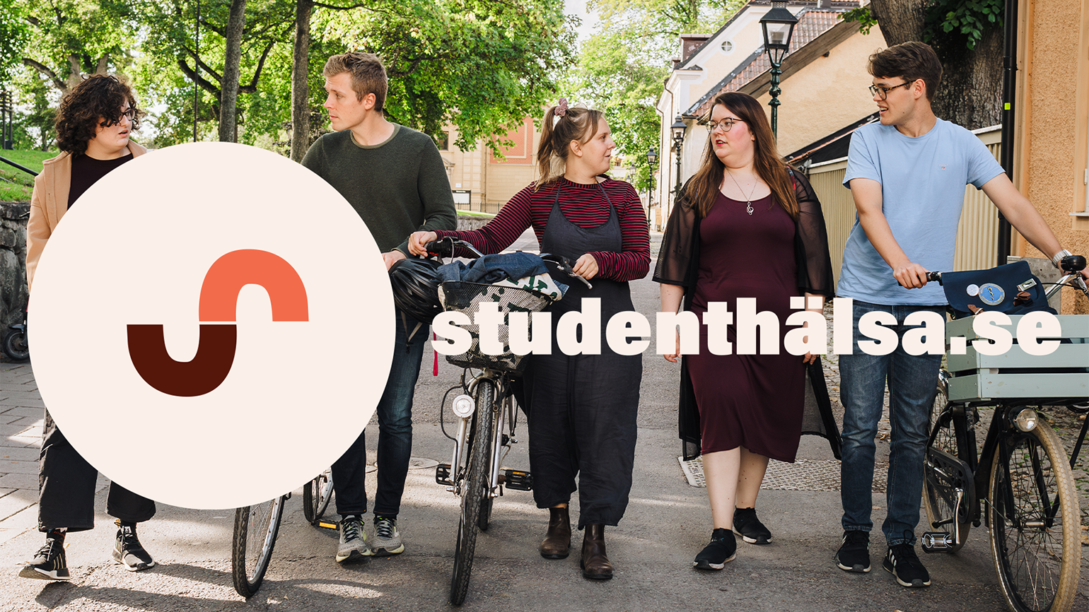 Students with bicycles.