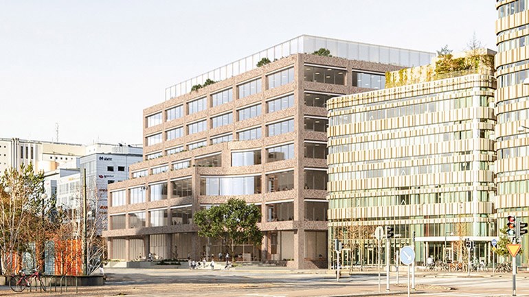 Arkitektskiss på Amphitrites exteriör.
