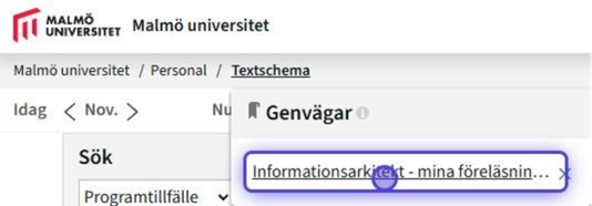 Länkstigen (breadcrumb) 